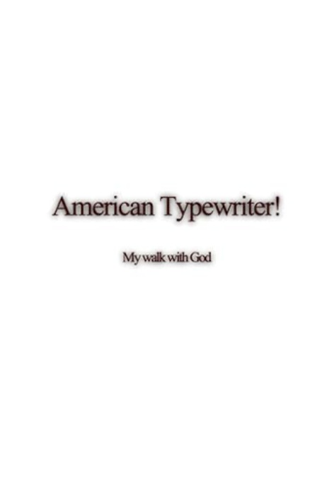book cover-2 American Typewriter by Monty Martin & CTM